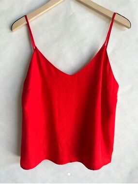 Anthropologie Molly Classic Red V-Neck Spaghetti Strap Cami
